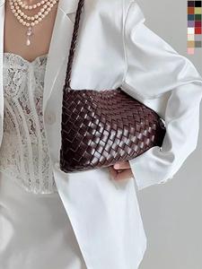 luxury handmade leather shoulder bag, new arrival high-end single shoulder clutch, versatile crossbody basket bag for women