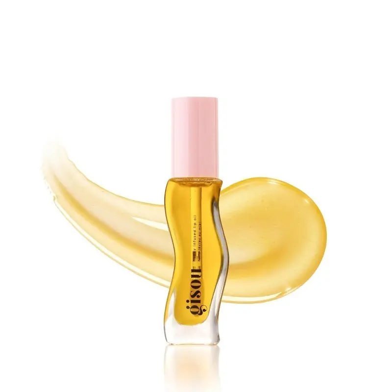 Gisou Honey Infused Hydrating Lip Oil Nourishing Moisturizing Treatment For Chapped Dry Lips Glossy High Shine Smooth Non Sticky Finish Daily Lip Care