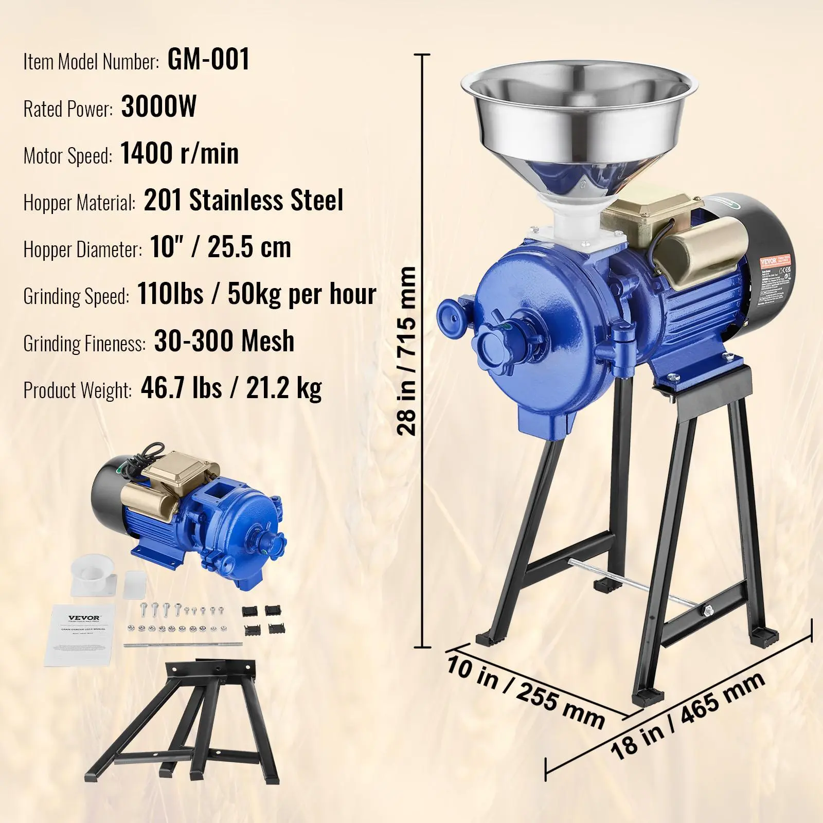 Dry Grinder 3000w