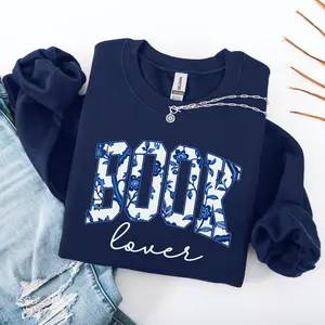 [SALE UP TO 50% + FREE SHIP] - Cute Book Lover Sweatshirt, Bookworm Crewneck, Reading Club, Librarian Gift, Bookish Merch, Reader, Teacher Gift, Book Girly Top, Read Book