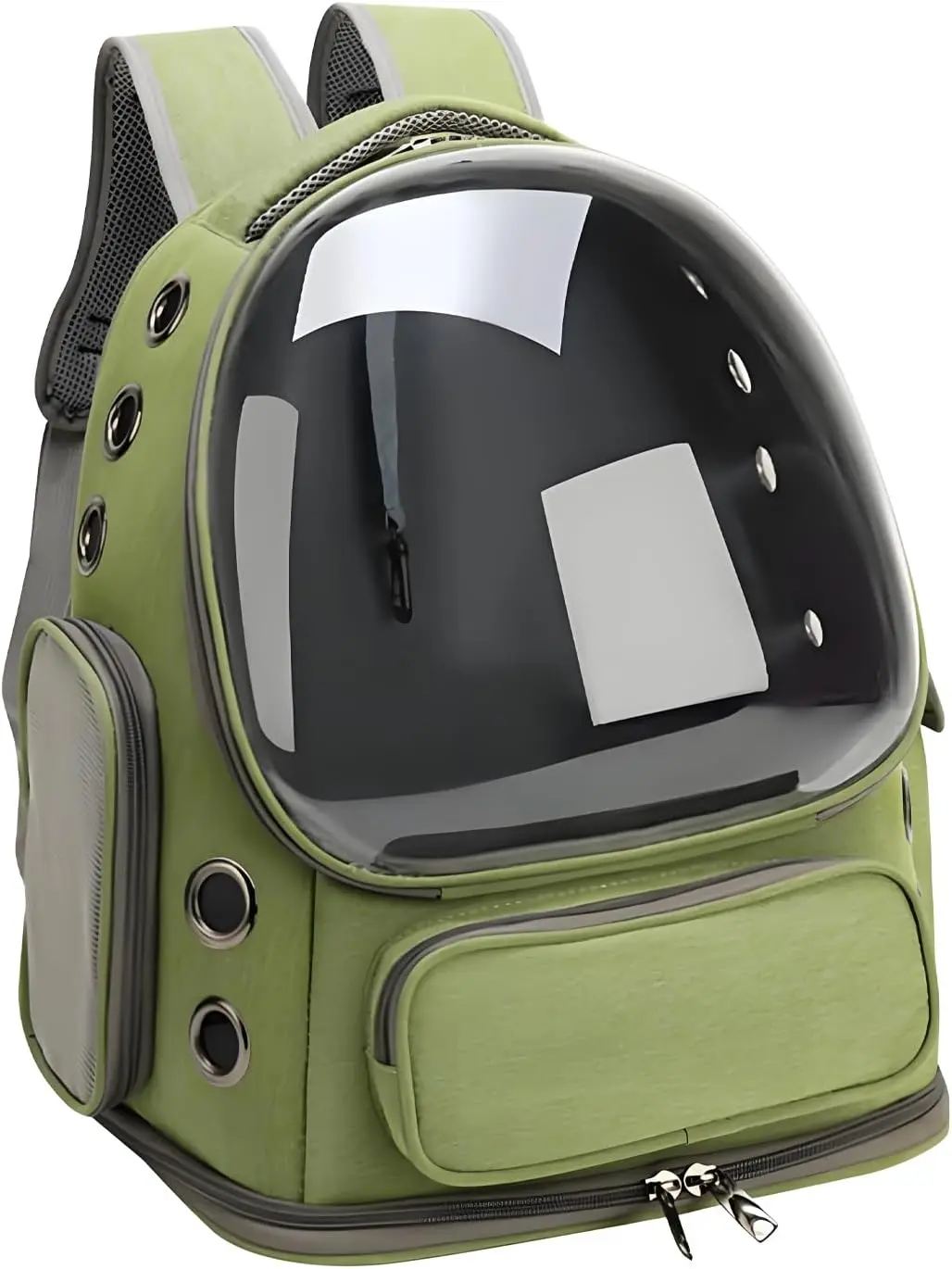 Cat Bubble Backpack,Breathable Cat Backpack Carrier Large Space Pet Travel Carrier for Kitty Small Dogs up to lbs,Transparent Cat Carrier for Hiking Camping Outdoor Travel (Green)