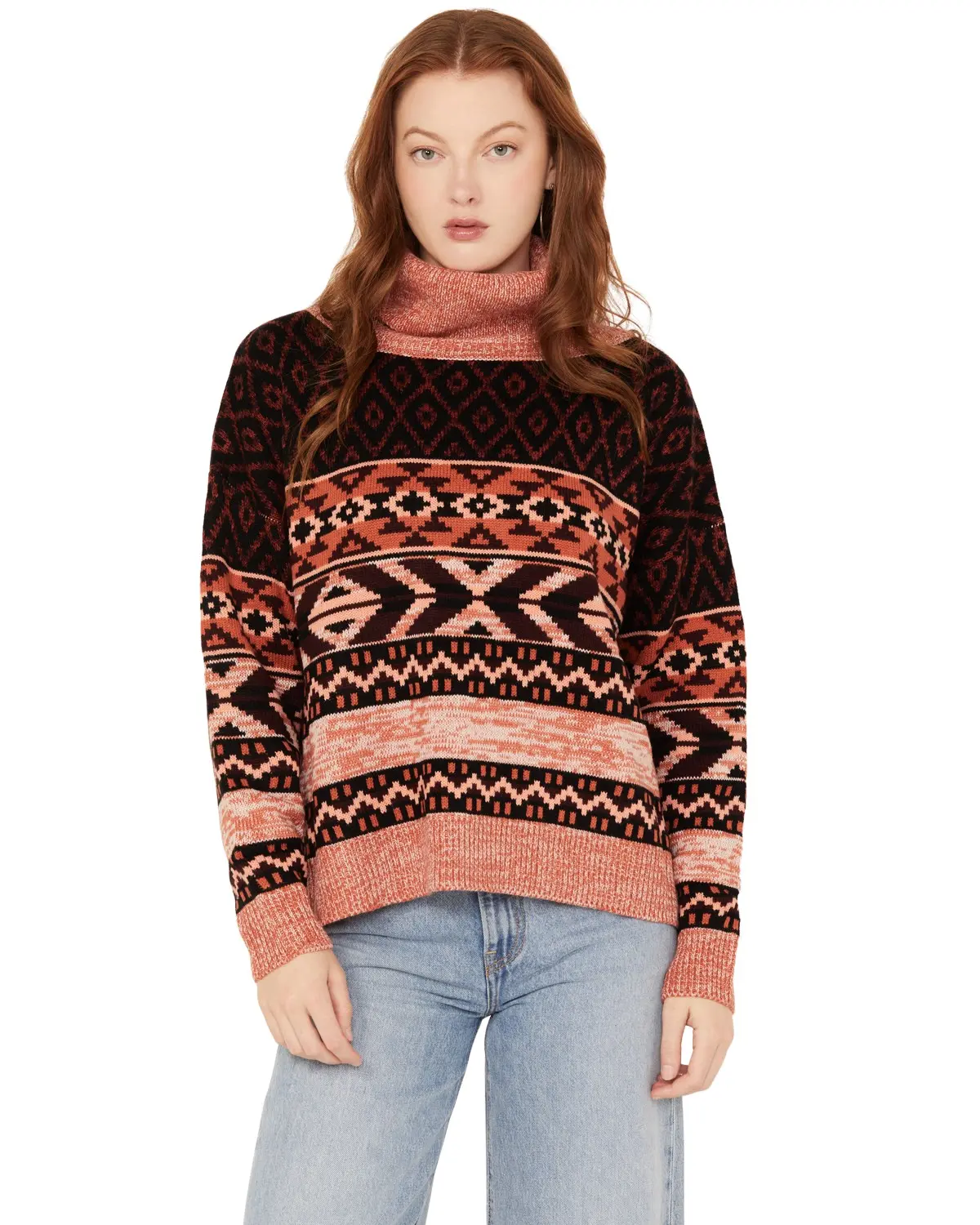 Wrangler Women's Retro Women'S Cowl Neck Long Sleeve Sweater - 112335689