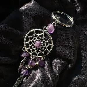 Amethyst Dreamcatcher Keychain