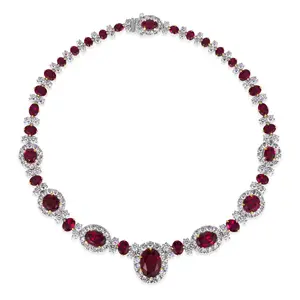 Worth Avenue Necklace in Red Ruby