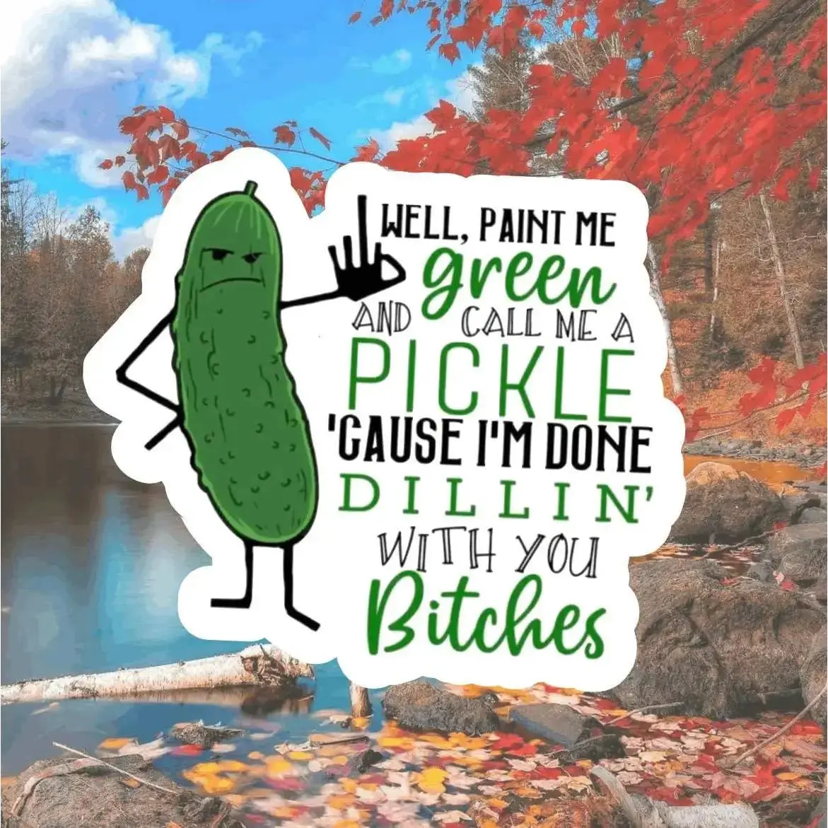Funny, Adult Pickle Sticker