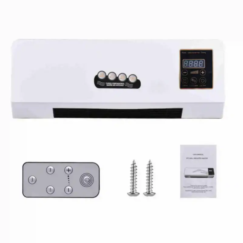 110V 1800W 2-in-1 Air Conditioner 0-6 Hours Timing Range Electric Fan Heater Fan Combo Digital with Remote Control for Home