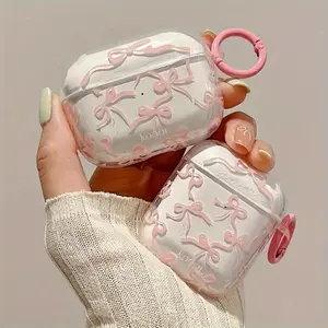 Pink Bow-Shaped Protective Case for Apple for airpods, Designed to Prevent Scratches And Impacts