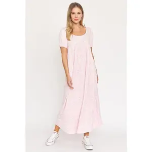 EG fashion Empire Waist Floral Puff Sleeve Dress