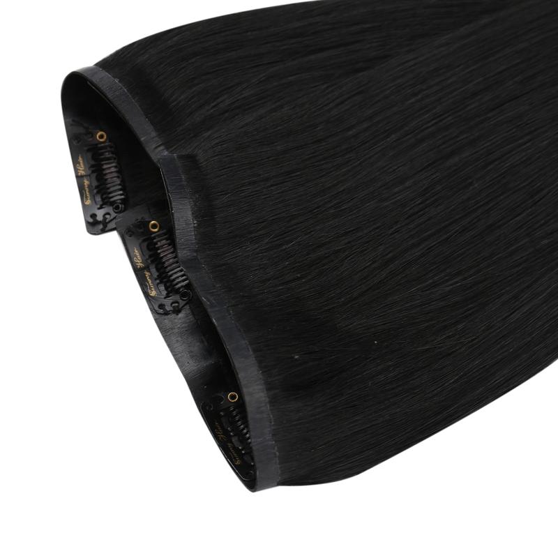 Sunny Seamless Clip in Hair Extensions PU Weft Human Hair Clip in Extensions for Women
