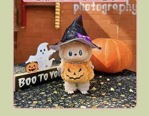 Labubu Boo To You! Halloween Outfit (Black/Orange) - Clothing for Labubu