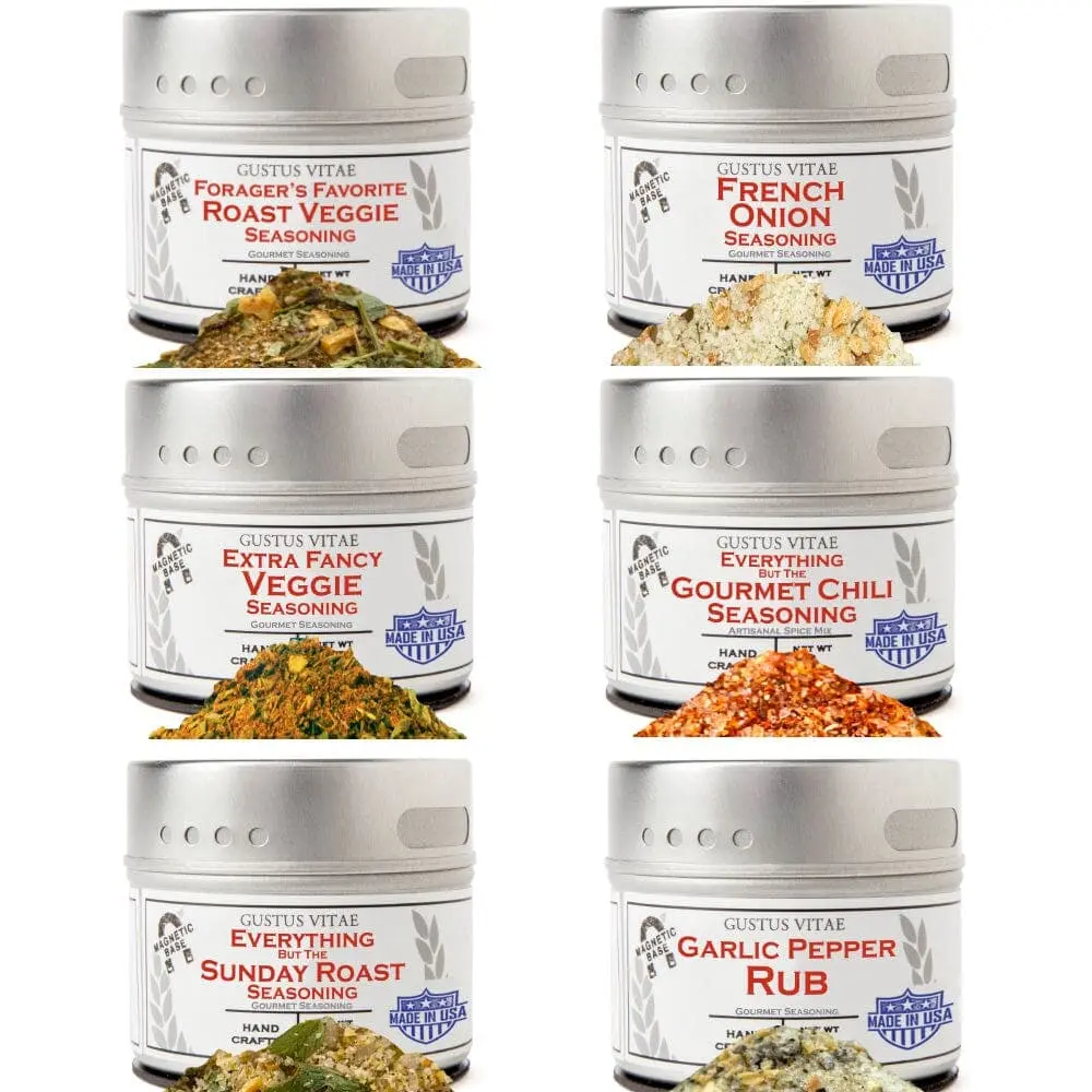 Slow Cooker Seasonings - 6 Spice Blends Gourmet Seasonings Gift Set of Six Small Batch Artisanal Spice Blends