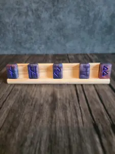 Asgardian Cosmic Runestone Set – Handcrafted Elder Futhark Runes in Celestial Resin