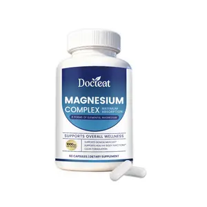Easy Absorb Magnesium Complex Capsules, Muscle & Bone Relaxation, Full Body Cleansing Supplement for Adults