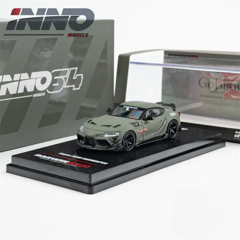 INNO64 1:64 SUPRA A90 DARWIN PRO Matt Green Diecast Model Car