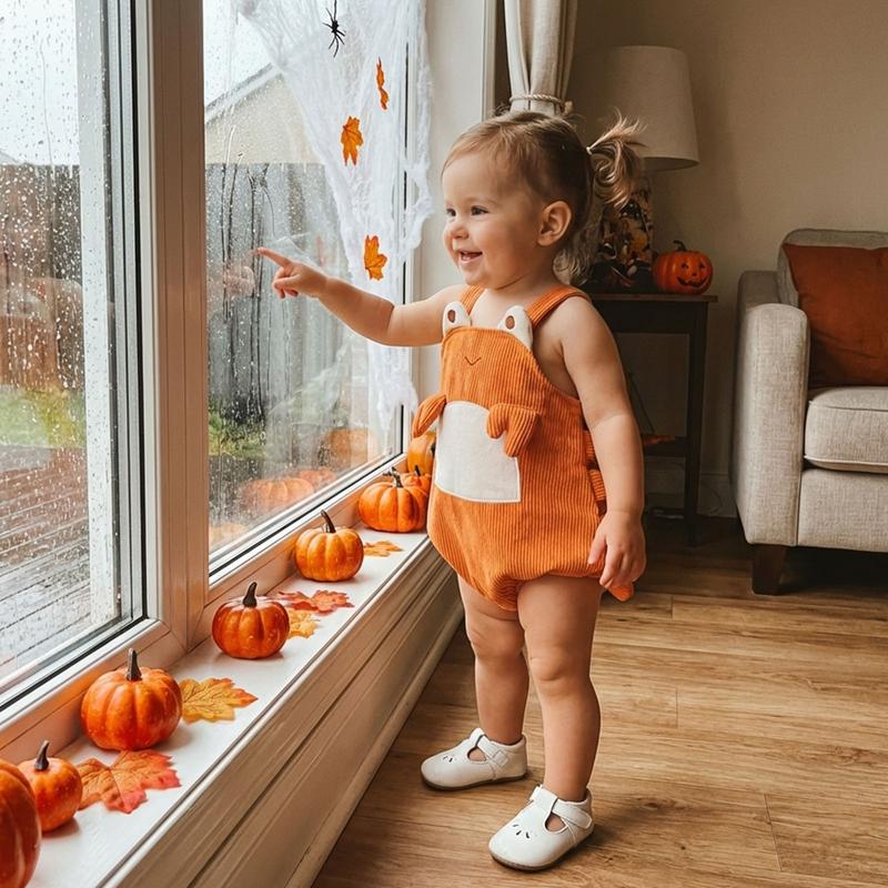 Baby Lobster Costume Corduroy Sleeveless Crab Overall Romper Halloween Cosplay Jumpsuit for Party Stage