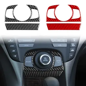 Acura Tl 2009-2014 Carbon Fiber Interior Decoration Kit, Durable Anti-Scratch Multimedia Knob Panel Stickers, Decal for Cars, Premium Car Accessories Set