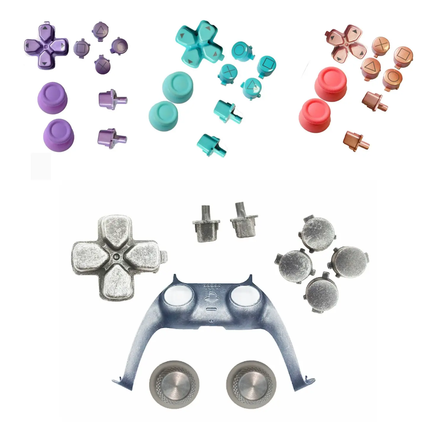 Ps5 Controller Replacement Shell Key Set, Compatible with Playstation 5 Gaming Accessories, Durable Protective Cover for Console, Game Console Accessories, Gaming Items