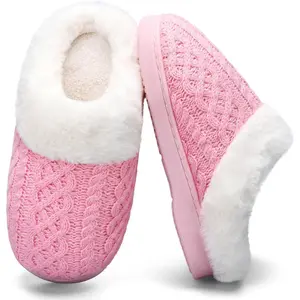 L-SOK015   Girls Boys Slippers Toddler Kids Comfy Fuzzy Non-slip House Shoes Bedroom Soft Faux Fur Lined Indoor Outdoor