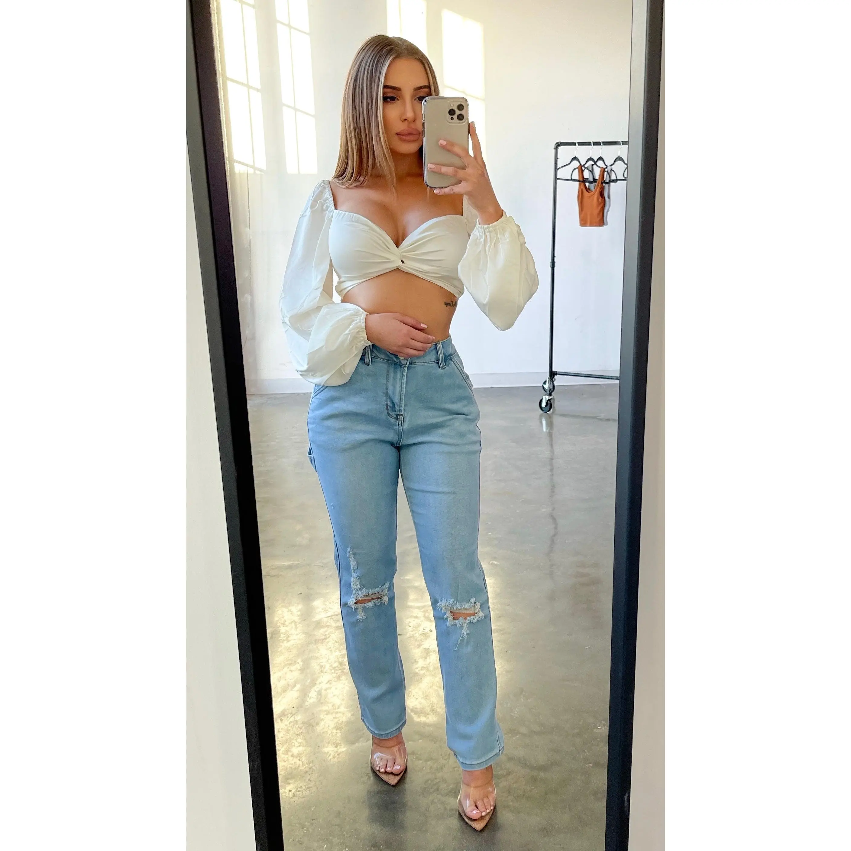 Dimitri High Rise Jeans - Light Wash