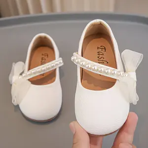 New Pearl Flat Shoes Girls/,, And Autumn/Stylish Soft Sole And Round Toe/Perfect Students And Outdoor Activities/Designed Young Children And Princesses/Ideal Indoor Wear