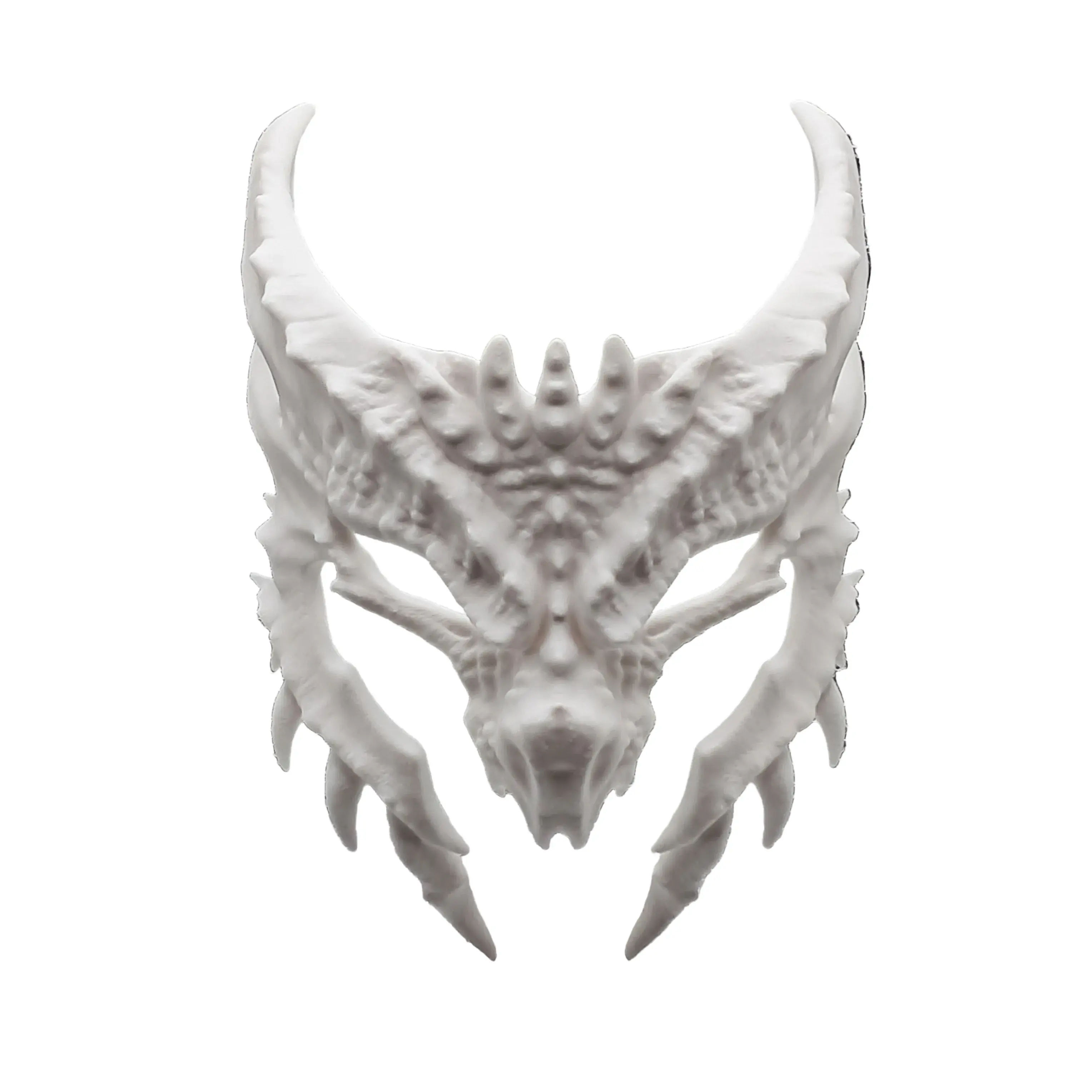 3D Printed Gothic Dragon Cultist Mask, Lightweight Comfortable Dark Fantasy Party Accessory for Festive Occasions
