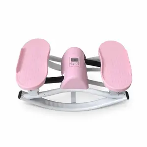 Compact Pink Mini Stepper - Low-Impact Home Exercise Machine with Digital Counter for Legs & Cardio squatmachine