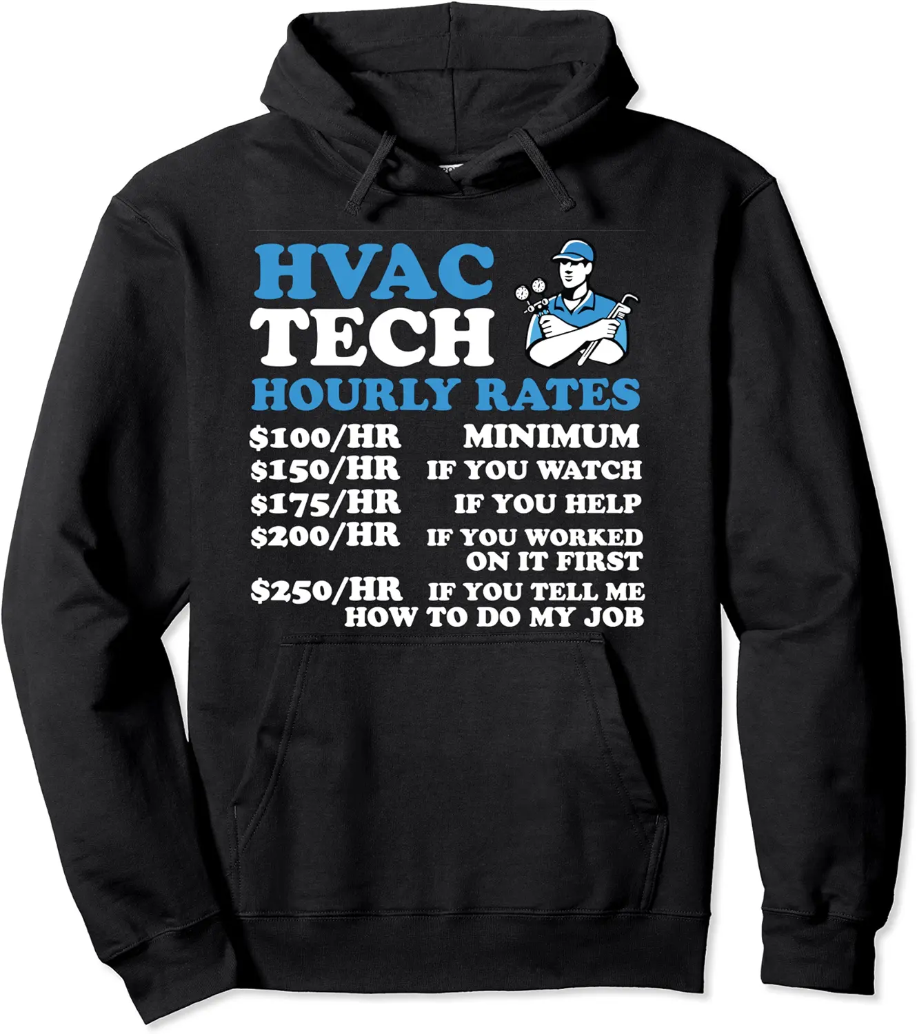 Hourly Rates HVAC Tech Funny HVAC Technician Father Men Gift Pullover Hoodie - Mohamedab Shop 21B08V5PS3V5