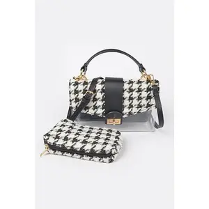 Houndstooth Transparent Purse