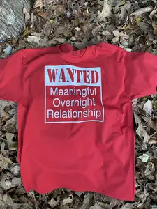 wanted meaningful overnight relationship funny tshirt