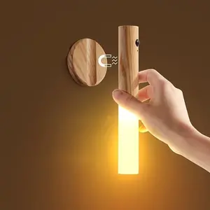 Intelligent Rechargeable Magnetic Sensor USB LED Night Light, Human Body Sensor Wall and Cordless Wall Light for Motion Detection, 2 PCS, Anti-Collision and Anti-Fall at Night, Suitable for Home Bedroom, Kitchen and Bathroom