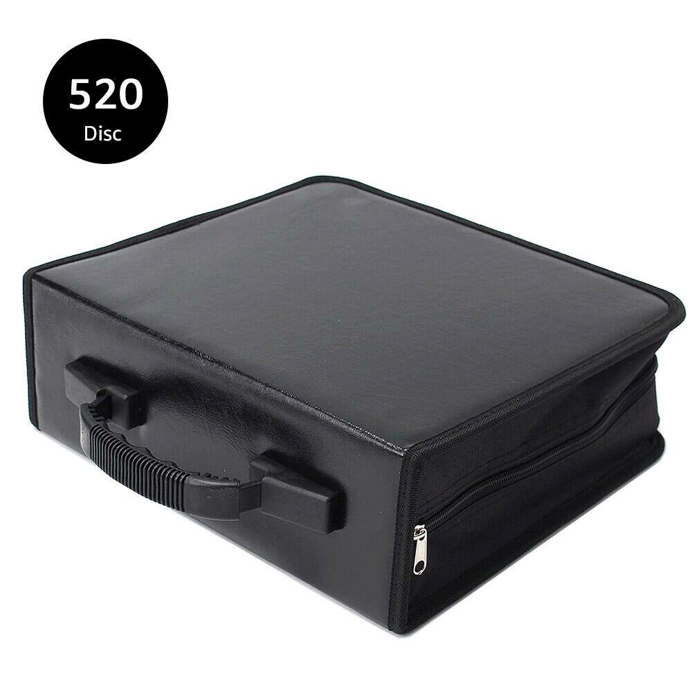 520 Disc CD DVD Organizer Holder Storage Case Bag Wallet Album Media Video Black