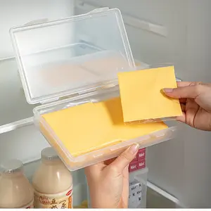 Cheese slices storage box refrigerator Cheese special preservation box Fruit preservation box flip lid cheese portioning box
