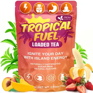 FreshDrinkUS Loaded Tea Beverage Single Pack Mix Match Multi Flavor Boosted Hydration Drink Electric Focus Energy Powder