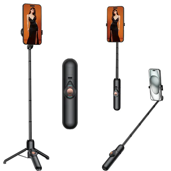 2026 New 360° Rotatable Mini Selfie Stick with Reinforced Detachable Tripod Stand, Wireless Remote Control, Adjustable Telescoping Selfie Accessories, Compact Portable Design, Compatible with iPhone&Android Phones, Ideal for Outdoor Users, Foldable, All-I