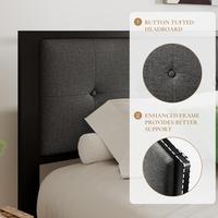 Grid-Tufted-Dark Grey