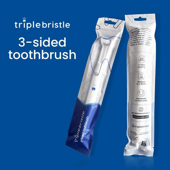 Triple Bristle 3-sided Manual Toothbrush