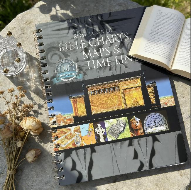 Rose Book of Bible Charts, Maps & Time Lines Vol. 1, 10th Anniversary Edition, Essential Religious Reference Guide Notebook, Bible Study Supplies，Notebook。