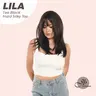 JBEXTENSION 20 Inches Scalpiana 3.5X4 Hard Silky Top Natural Scalp Effect Wig With Bangs LILA