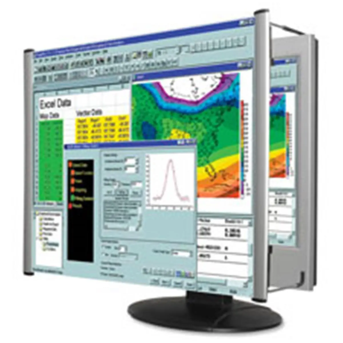 Kantek 21.5-22 in. Widescreen LCD Computer Monitor Dust Cover - Lightweight Adjustable Fabric Protector with Patented Metal Bracket Design, Fresnel Lens, Nonglare Surface, Comfortable Viewing, Character Size Doubling for Household Textiles Storage