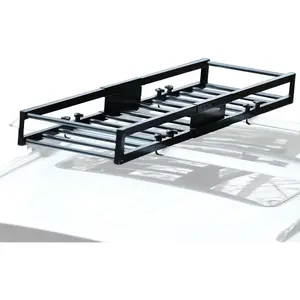 59" x 15.5" x 5" Skinny Roof Cargo Carrier Basket, Heavy Duty Roof Rack Luggage Holder for  SUV and Pickup, 200 LBS Capacity