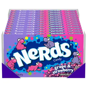 Nerds Candy, Grape & Strawberry Flavor, 5 Ounce Movie Theater Candy Boxes (Pack of 12)