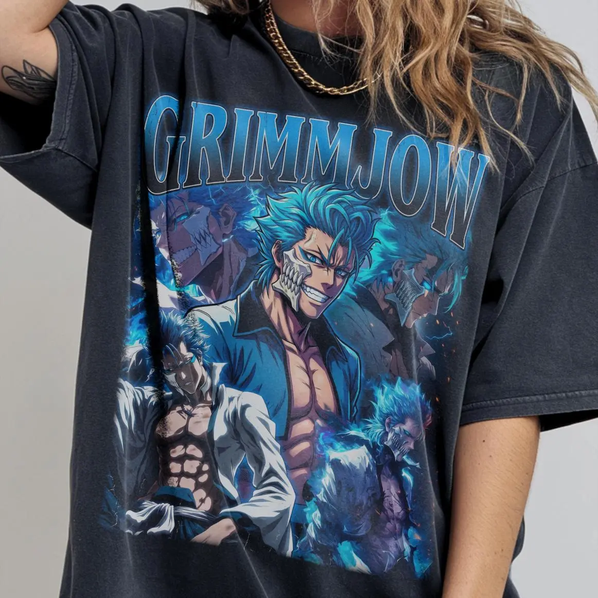 Grimmjow Shirt, Bleach Anime Tee, Resurreccion Graphic, Soul Reaper Apparel, 90s Bootleg Gift, Trendy Looks, Stay Ahead of the Curve, Everyday Wear, No Fuss Style