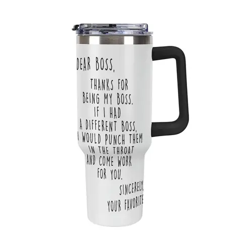 Dear Boss Tumbler, 40oz Coffee Tumbler,Boss Appreciation Gift,Boss Birthday Gift,Boss Christmas Gift,Dear Boss Tumbler Gift for Best Boss Friend Funny for Gift Favorite Coworker Supervisor Gift Colleague Tumbler Humorous