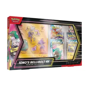 Iono’s Bellibolt ex Premium Collection Pokémon - Includes Full Art Foil Promo Cards, Acrylic Standees, Photo Sticker, Pokémon TCG Booster Packs, and More