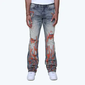 Lazy Stacked Thrills Jeans - Imperial Blue