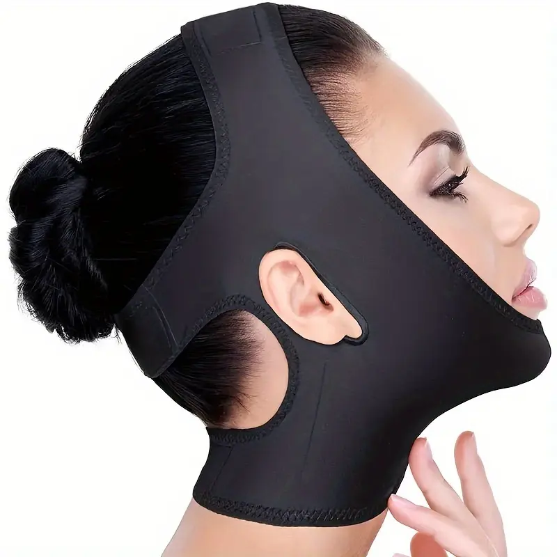 Adjustable Ear Cutout Face Wrap Strap, Soft Skin Friendly Night Skincare Face Belt For Home Beauty Daily Facial Care, Perfect Self Care Gift For Women