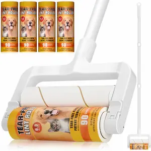 2025 Tear-Free Lint Roller, Automatic Recycling Large Lint Rollers for Pet Hair Extra Sticky with 360 Sheets, Dog Hair Remover for Couch Laundry Clothes