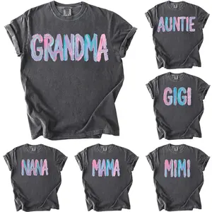 Comfort Colors Custom Mama T-Shirt, Personalized Grandma Shirt, Mothers Day Gift Shirt, Custom Nana Gigi Mimi Auntie Lala Nani Grammy Shirt