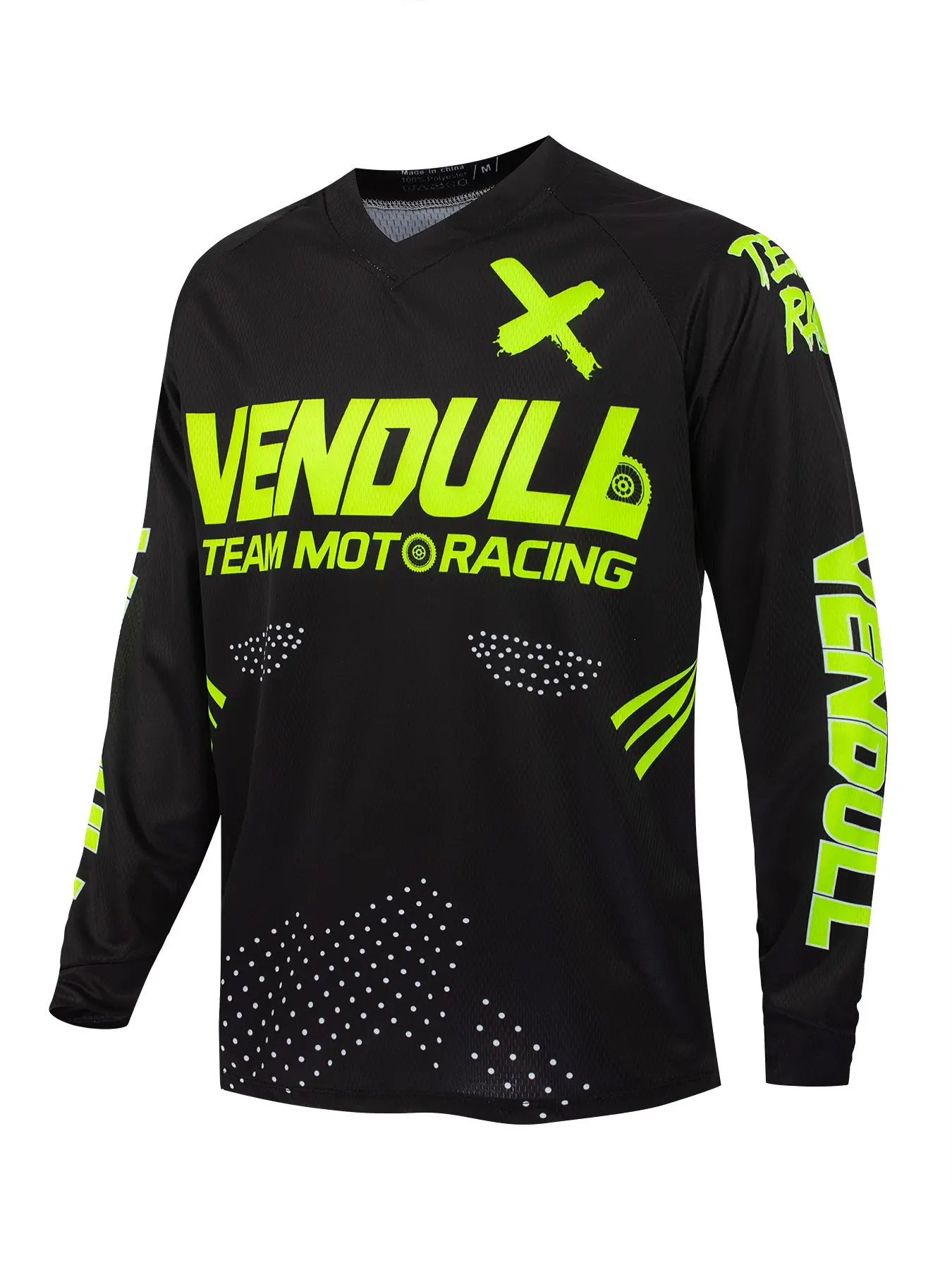 Motorcycle Racing Downhill Jersey, Long Sleeve Quick Dry Breathable Sporty Top, All over Print Biking Gear, Mountain Exploration Clothing, Breathable Athletic Top