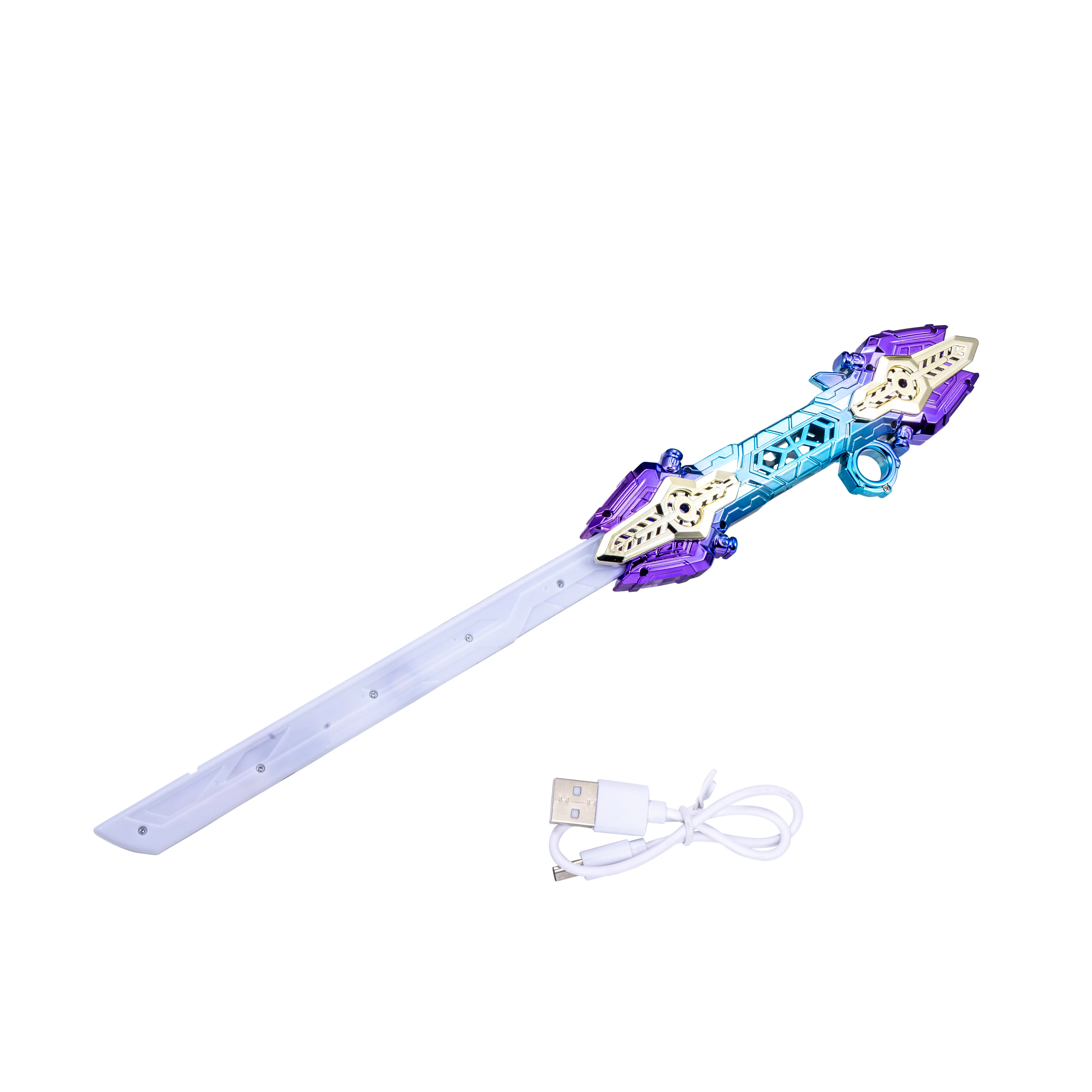 # 38 Thunder Dual Blade Toy, LED Light-Up Double Sword with Sound Effects, Role Play Costume Gift for Kids Boys Girls